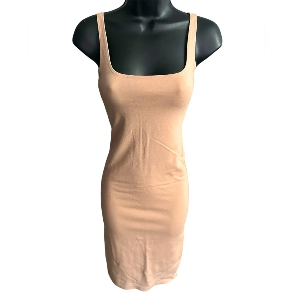 FOREVER 21 Blush Sleeveless Bodycon Midi Dress NWOT - Picture 1 of 7